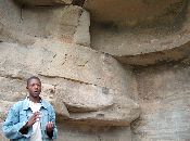 
  Materials used in the paintings were from the local surroundings, blood, rock or soil rich 
  	   in ferric oxide (rust) were used as pigment for reddish brown color
  