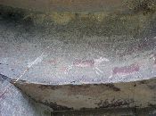 
  Variations of redness were obtained by heating the pigment in a fire. The Charcoal provided black, while white was 
  created with bird droppings or clay.