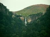 
  Tugela Falls which cascade 800 m over the edge of the amphitheatre.